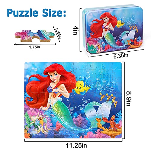 LELEMON Pretty Puzzles for Kids Ages 46100 Piece Puzzles for Kids Ages 48Educational Jigsaw Puzzles in a Metal BoxChildrens 100 Piece Puzzle Games Puzzle Toys for Girls and Boys - Image 5