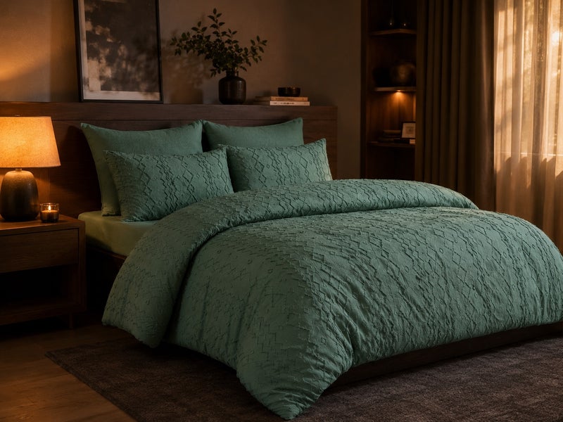HOMETOPIA Luxury King Size 6-Piece Comforter Set 264×229 cm – Embossed Fabric, Ultra Soft & Breathable Fabric, Comfortable, All-Season Use, Premium Quality, Ideal for AC Rooms & Home Use in Saudi Arabia. - Image 4