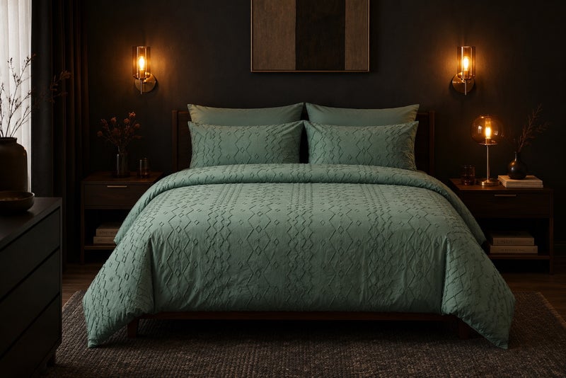 HOMETOPIA Luxury King Size 6-Piece Comforter Set 264×229 cm – Embossed Fabric, Ultra Soft & Breathable Fabric, Comfortable, All-Season Use, Premium Quality, Ideal for AC Rooms & Home Use in Saudi Arabia. - Image 1