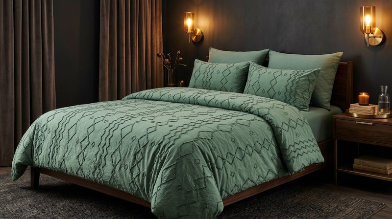 HOMETOPIA Luxury King Size 6-Piece Comforter Set 264×229 cm – Embossed Fabric, Ultra Soft & Breathable Fabric, Comfortable, All-Season Use, Premium Quality, Ideal for AC Rooms & Home Use in Saudi Arabia. - Image 3