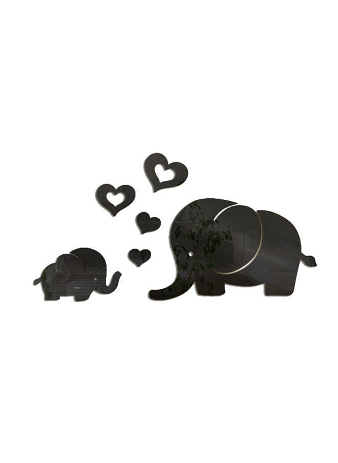 نيبمينينت ملصق جداري قابل للإزالة على شكل مرآة أسود Elephant 17x29 Small elephant 17x29سنتيمتر  - Image 1