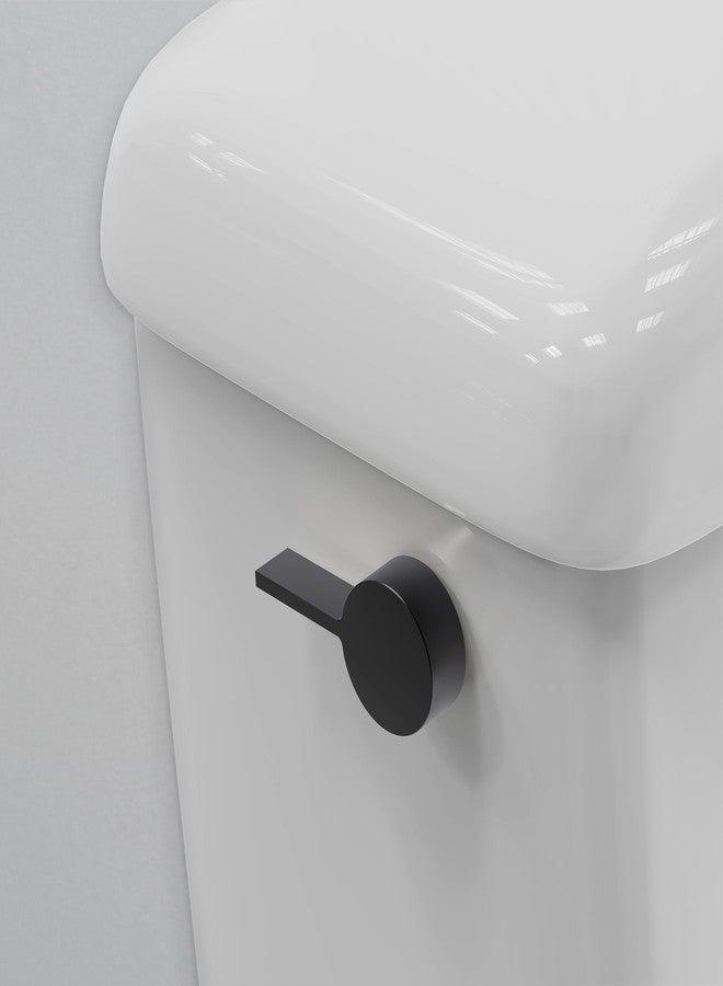 RAVINE Premium Modern Luxury Universal Side Mount Toilet Handle Replacement, Majestic Collection. Black Toilet Lever Replacement, Easy Install - Image 1
