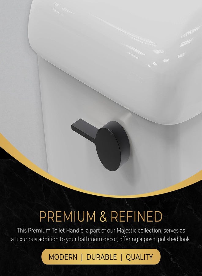 RAVINE Premium Modern Luxury Universal Side Mount Toilet Handle Replacement, Majestic Collection. Black Toilet Lever Replacement, Easy Install - Image 3