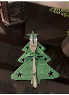 Masalsı Concept Fairytale Concept Green 6 Pieces Decorative Pine Tree Spoon Holder - New Year Table Decor Spoon Holder Serving Presentation  - Image 2