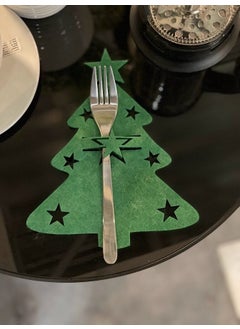 Masalsı Concept Fairytale Concept Green 6 Pieces Decorative Pine Tree Spoon Holder - New Year Table Decor Spoon Holder Serving Presentation  - Image 1