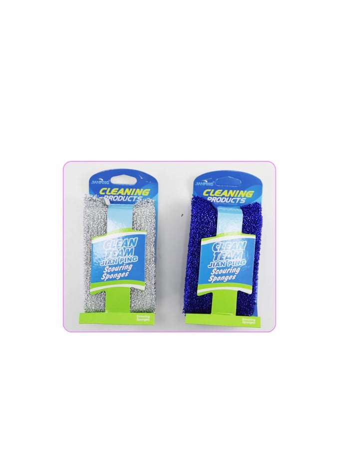 AL QADAH - Scouring Sponge on Card Mix Color Set for Convenient and Effective Cleaning - Image 1