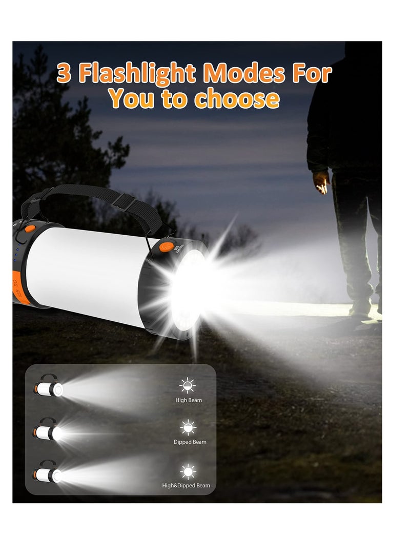 Zikra Rechargeable LED Camping Lantern, 4000mAh Battery Powered Lantern with 10 Light Modes, Outdoor Tent Light Reading Lamp Flashlight for Power Outages, Hurricane, Emergency, Camping, Home - Image 5