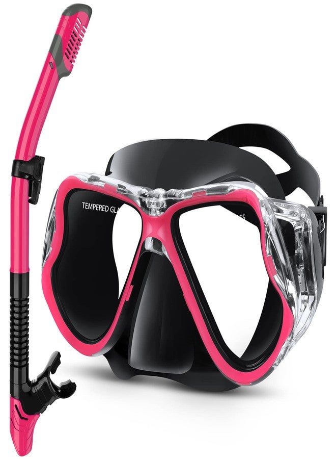 Greatever Dry Snorkel Set,Panoramic Wide View,Anti-Fog Scuba Diving Mask,Professional Snorkeling Gear for Kids - Image 1