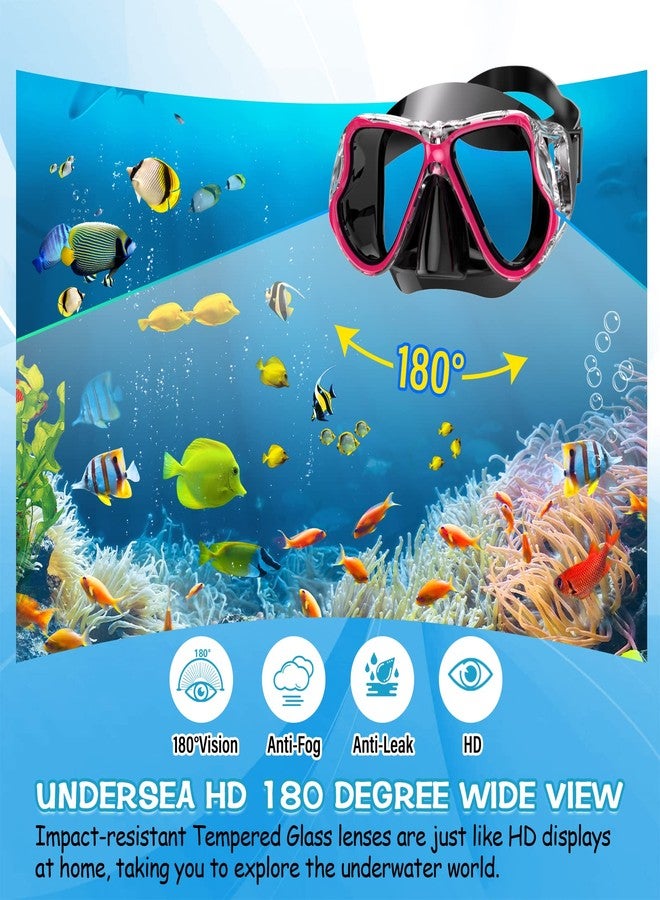 Greatever Dry Snorkel Set,Panoramic Wide View,Anti-Fog Scuba Diving Mask,Professional Snorkeling Gear for Kids - Image 2