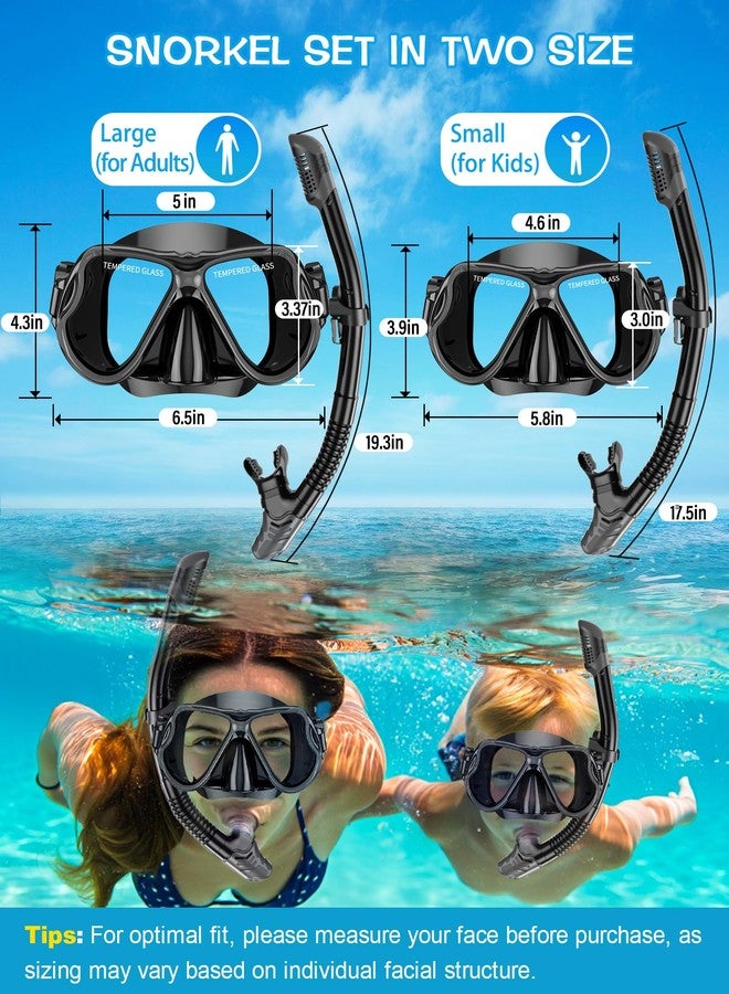 Greatever Dry Snorkel Set,Panoramic Wide View,Anti-Fog Scuba Diving Mask,Professional Snorkeling Gear for Kids - Image 5