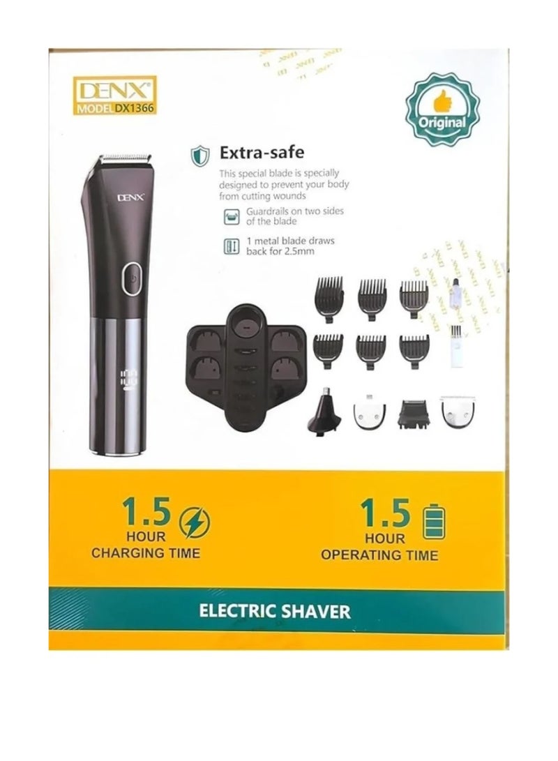 Dinex DENX 7-in-1 Rechargeable Hair Clipper Set for Hair Cutting and Beard/Nose/Ear Trimming - Image 3