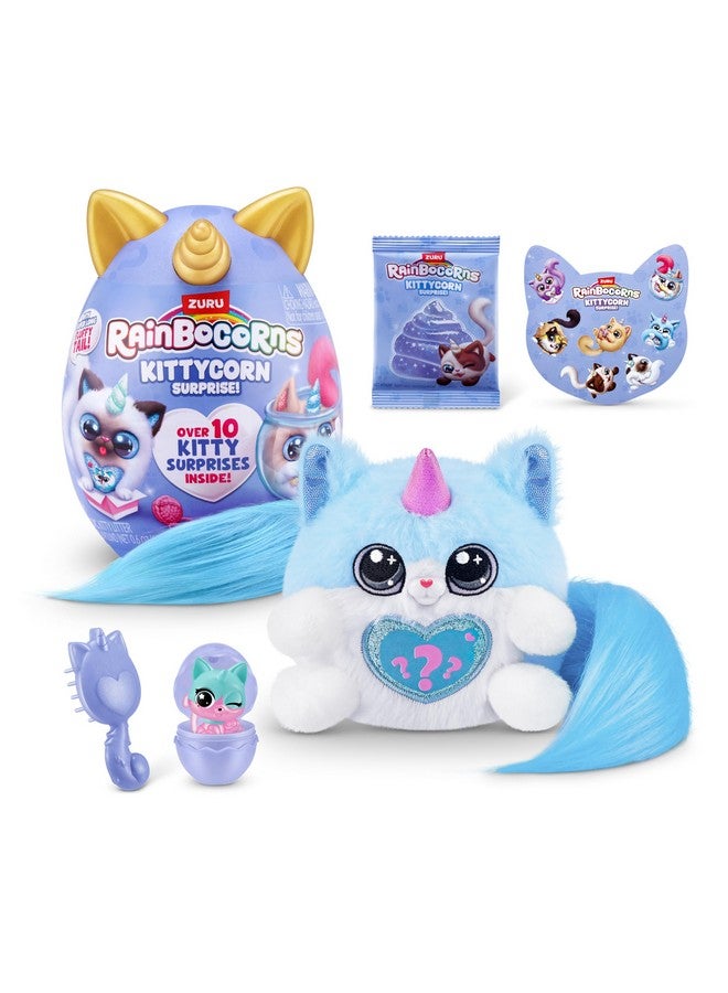 Rainbocorns Kittycorn Surprise Series 3 (Maine) by ZURU, Plush Toy, Collectible Plush Stuffed Animal, Slime, Surprise Eggs for Girls - Image 1