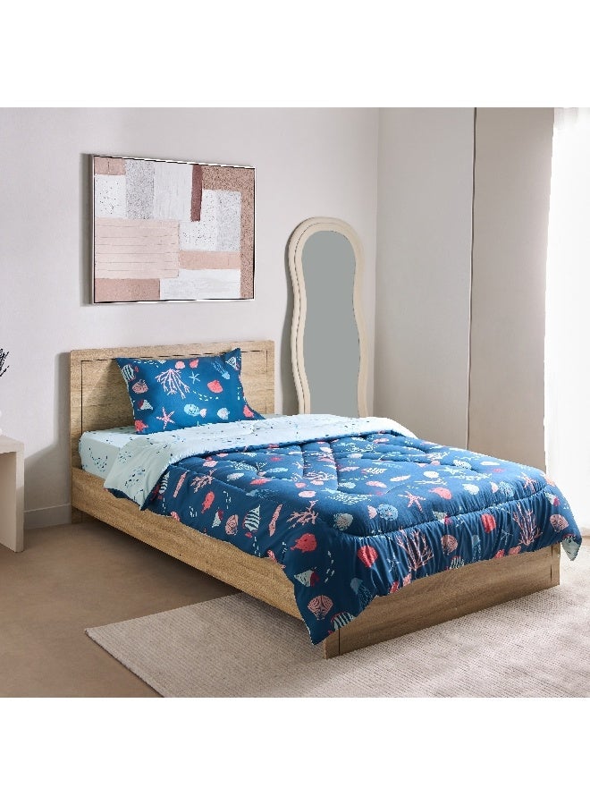 Home Box Joy 2-Piece Sea World Fishes Twin Microfibre Comforter Set 220 x 160 cm  - Image 5