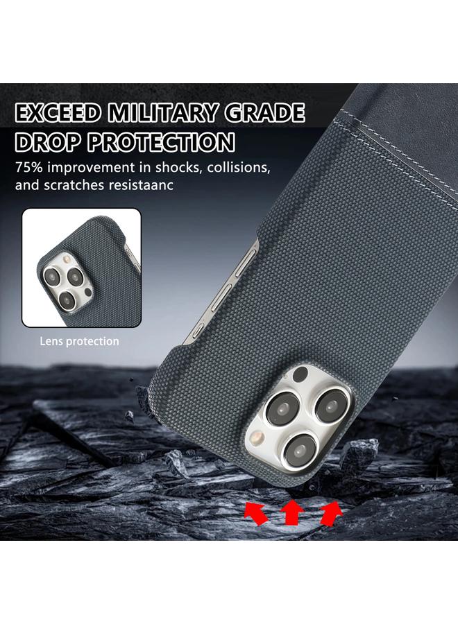 Zaboon Case For iPhone 13 Pro Max Stitching Cloth PU Shockproof Phone Case - Image 4