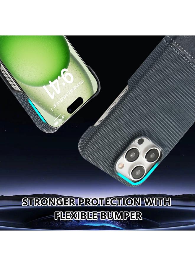 Zaboon Case For iPhone 13 Pro Max Stitching Cloth PU Shockproof Phone Case - Image 3