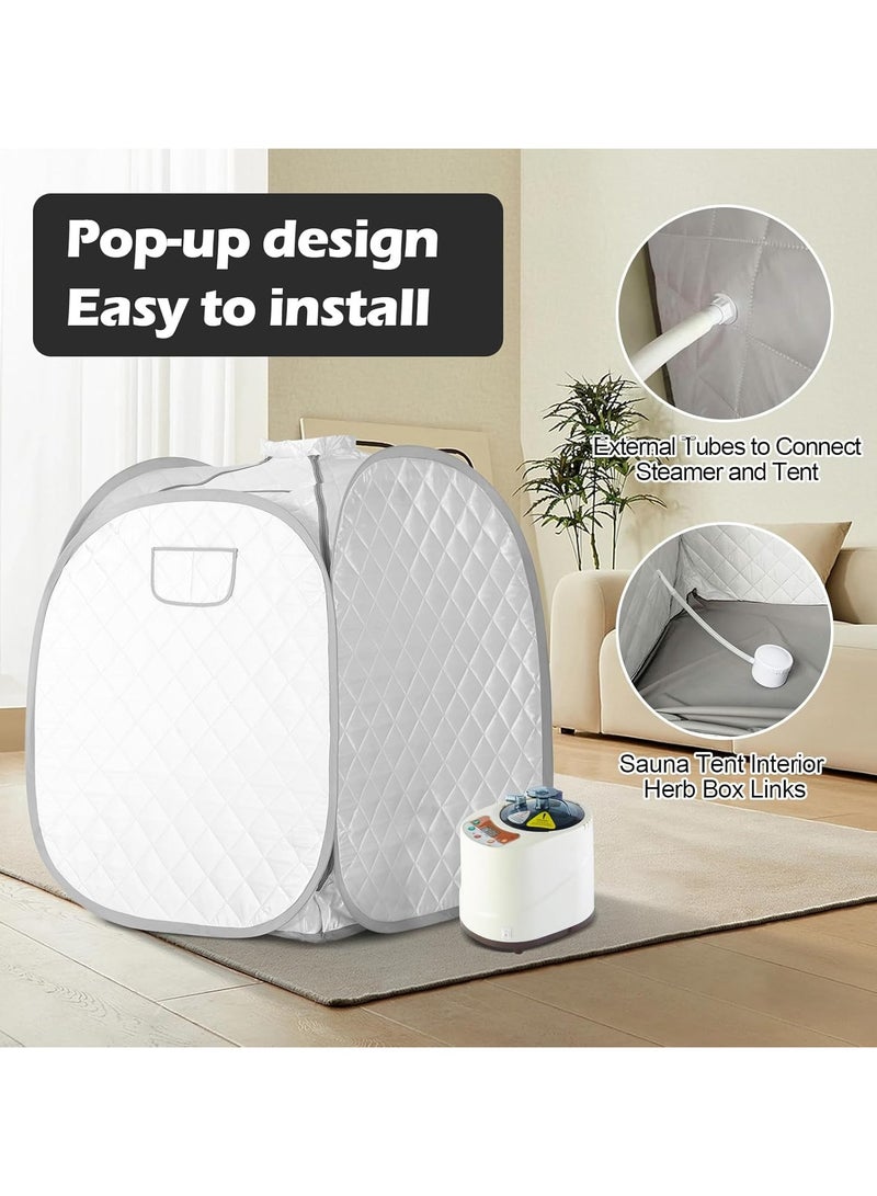 DubaiGallery Steam Sauna Room Portable Steam Sauna Box Slimming 4L Sauna Pot Machine Home Sauna SPA Indoor Body Slimming Therapy Sauna Kits - Image 3