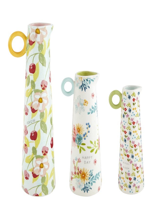 Mud Pie Fruity Floral Bud Vases, Full, 6.625" x 2.25" - Image 2
