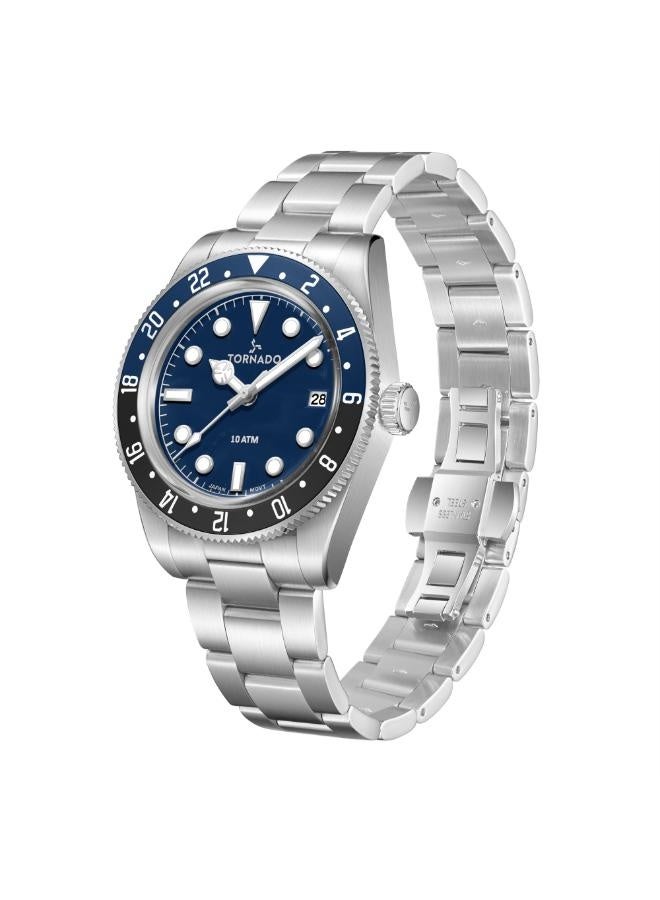 TORNADO Men's Stainless Steel Analog Watch T24006-SBSN - 40 mm - Image 3