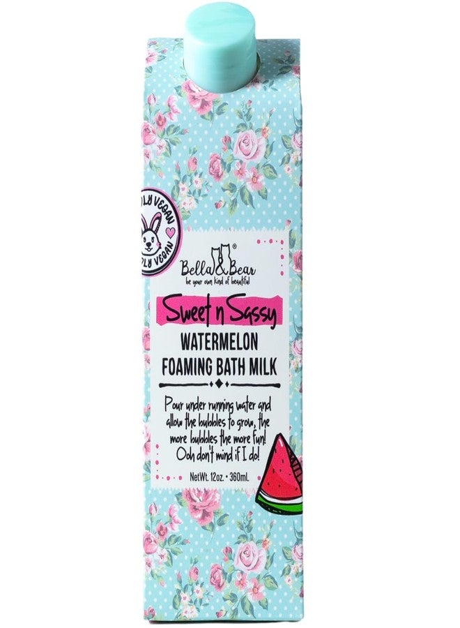 Bella and Bear Bella & Bear Sweet n Sassy Watermelon Foaming Bath Milk - Gift for Teenage Girls 12 oz - Image 1