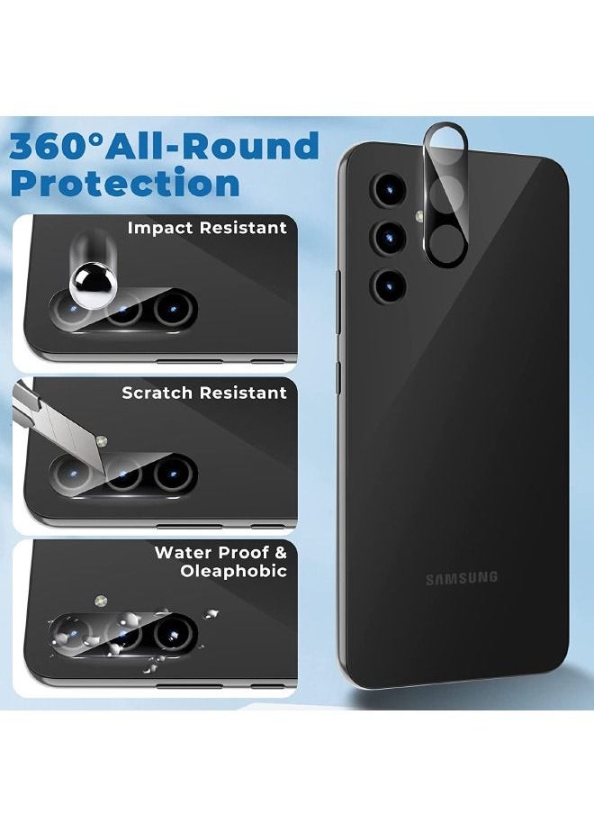 واقي شاشة Samsung Galaxy A54 5G مع واقي عدسة الكاميرا ، ودعم فتح بصمات الأصابع ، وحساسية اللمس ، ومقاومة للخدش ، وغشاء زجاجي مقاوم للخدش بصلابة 9H لهاتف Samsung A54 5G (عبوتان + 2)
