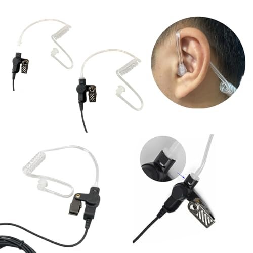 MaximalPower Replacement Surveillance Headset Earpiece for MOTOROLA 2-Pin Radios - Push-to-Talk Mic with Reinforced Cables for Low-Profile Communication - Image 4