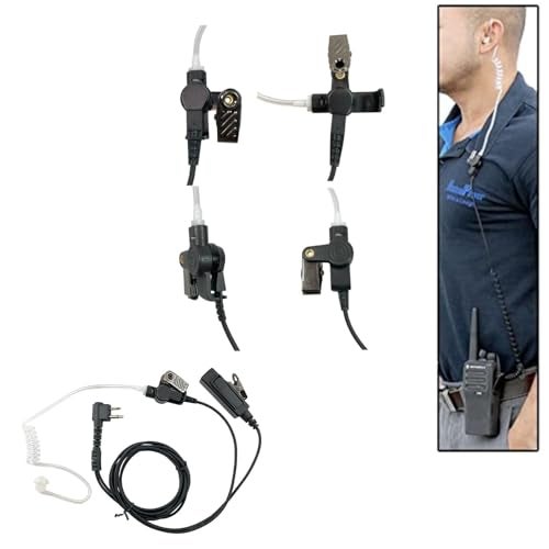 MaximalPower Replacement Surveillance Headset Earpiece for MOTOROLA 2-Pin Radios - Push-to-Talk Mic with Reinforced Cables for Low-Profile Communication - Image 5