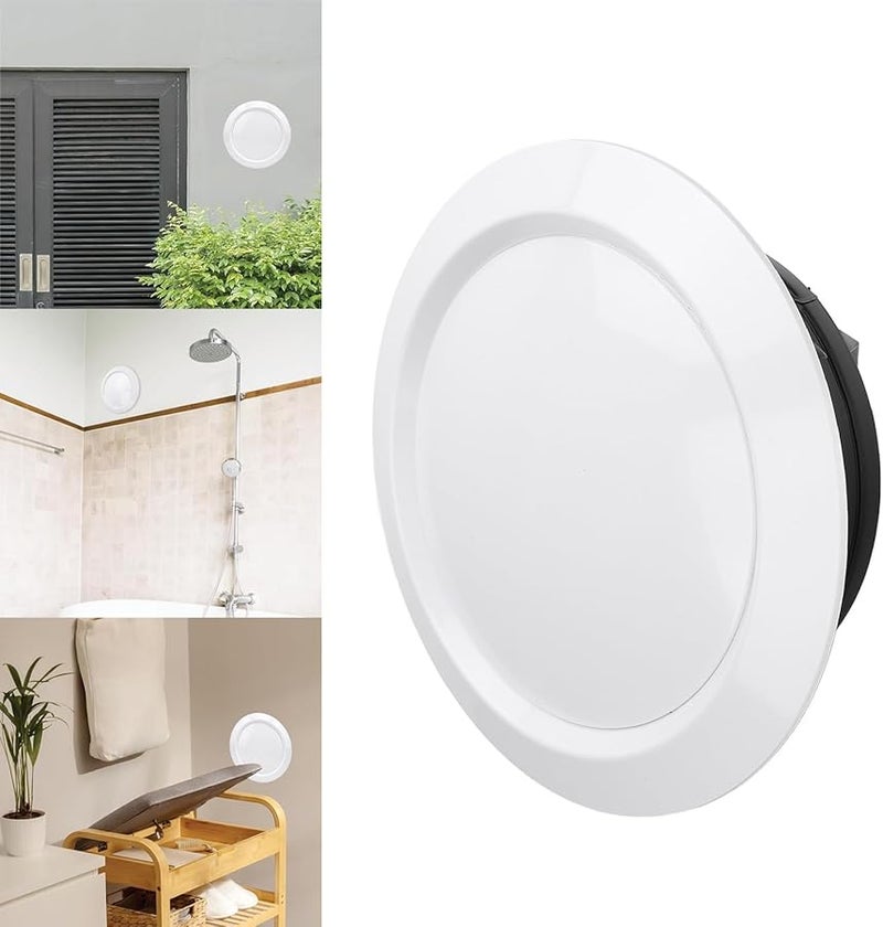 غطاء تهوية بلاستيكي دائري 8 بوصة قابل للتعديل لتدفق الهواء، مثبت على الحائط أو السقف، فتحة تهوية 200 مم - Image 5