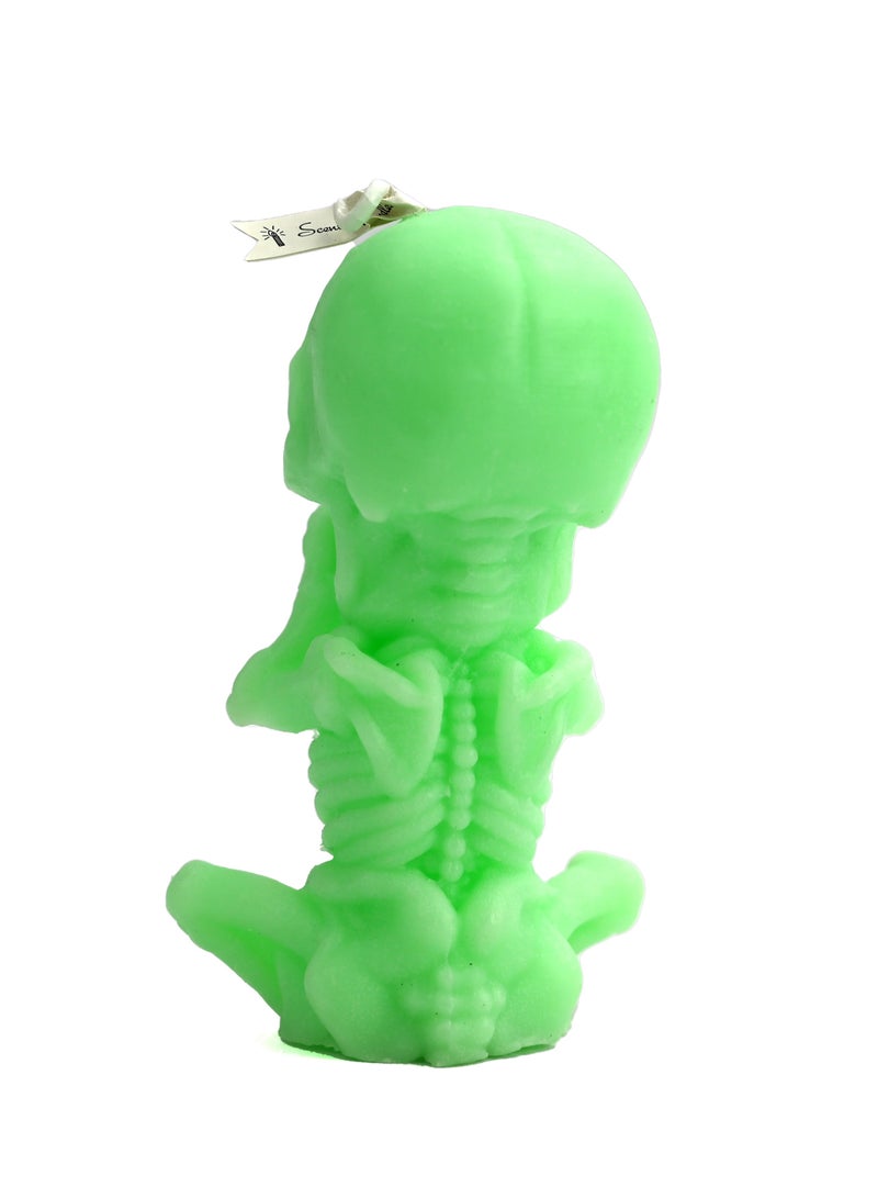 Skeleton Shaped Scented Candle Pomelo/ Aesthetic Candle Scented For Home, Office, Living Room / Aromatherapy Candles/ Home Decoration Scented Candles/ Citrus Scented Candles Gift (Green) - Image 2
