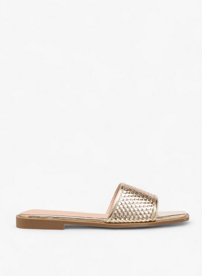 Flora Bella By Shoexpress Women Textured Slip-On Flat Sandals  - Image 3