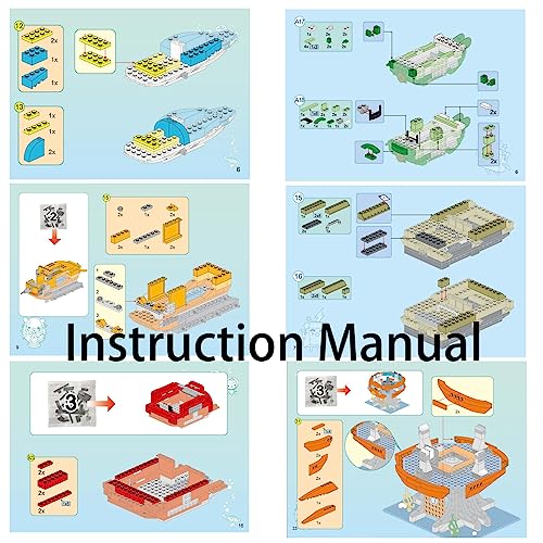 BASEPLATES للعمر 6 مغامرة المحيط بلوك البناء أوكونوتس مركبة الحوت الأزرق بارنكلز كواززي تويك 630 قطعة مجموعة طوب البناء بدون صندوق التعبئة - Image 5
