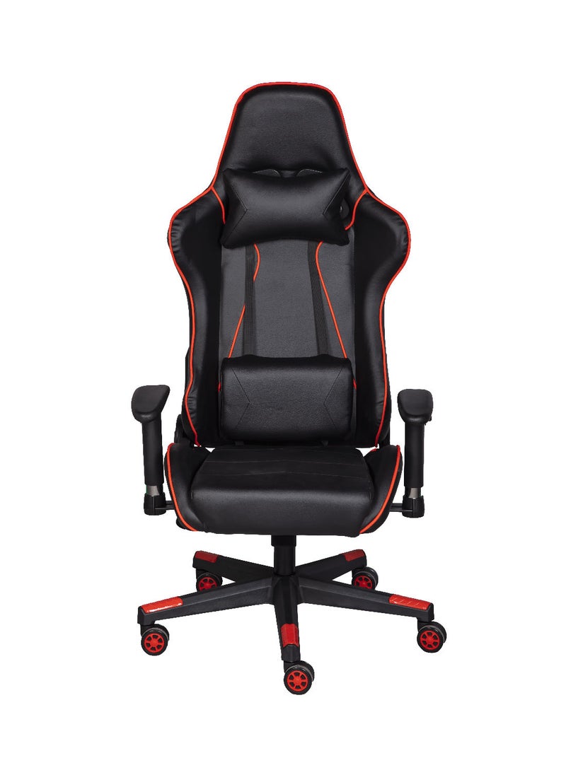 Generic - Throne U Gaming Chair High-Back PU Leather Computer Desk Racing Style Office Game Furniture, Adjustable Hight with Headrest and Lumbar Support - Black /Red - Image 1