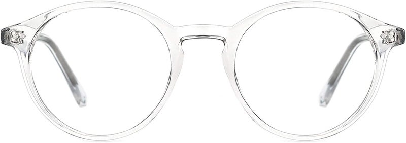 TIJN Blue Light Blocking Glasses Men Women Vintage Thick Round Rim Frame Eyeglasses - Image 1