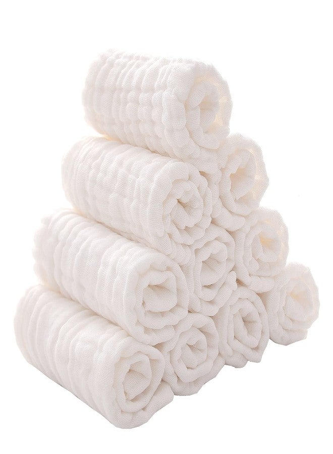 VIVANA Baby Muslin Washcloths -6 Layer Soft Absorbent Face Towel - Natural Newborn Wipes for Delicate Skin - Baby Registry as Shower - Image 1