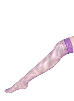 Women Fence Fishnet Thigh High stockings.