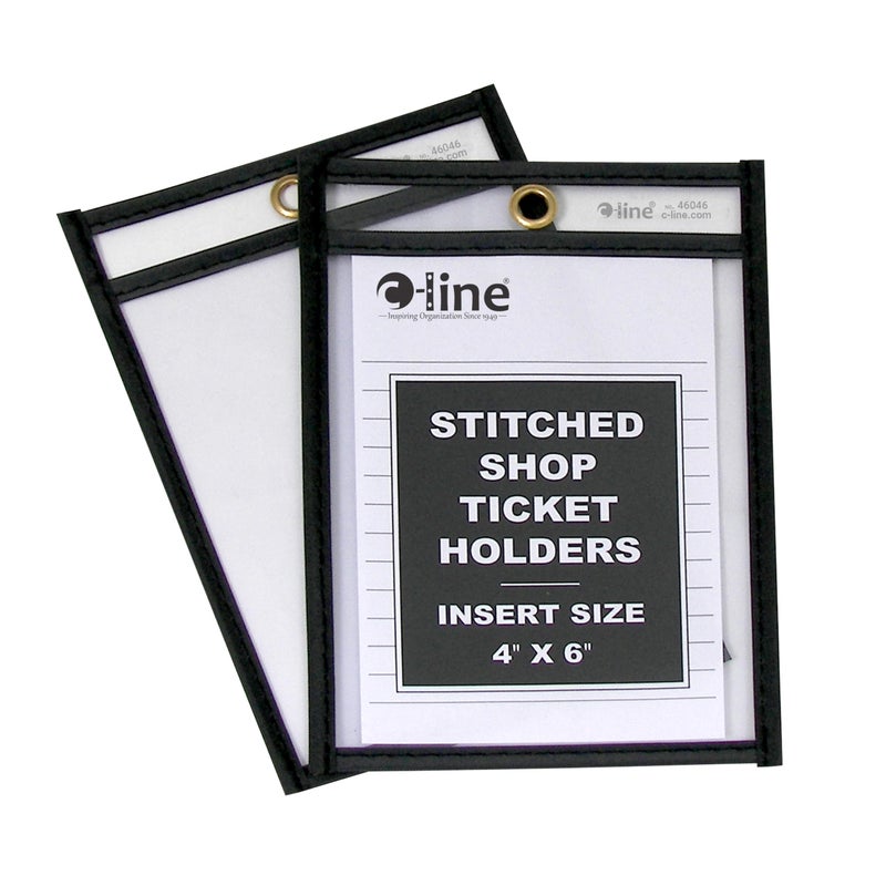 C-Line Stitched Shop Ticket Holders, Both Sides Clear, 4 x 6 Inches, 25 per Box (46046) - Image 5