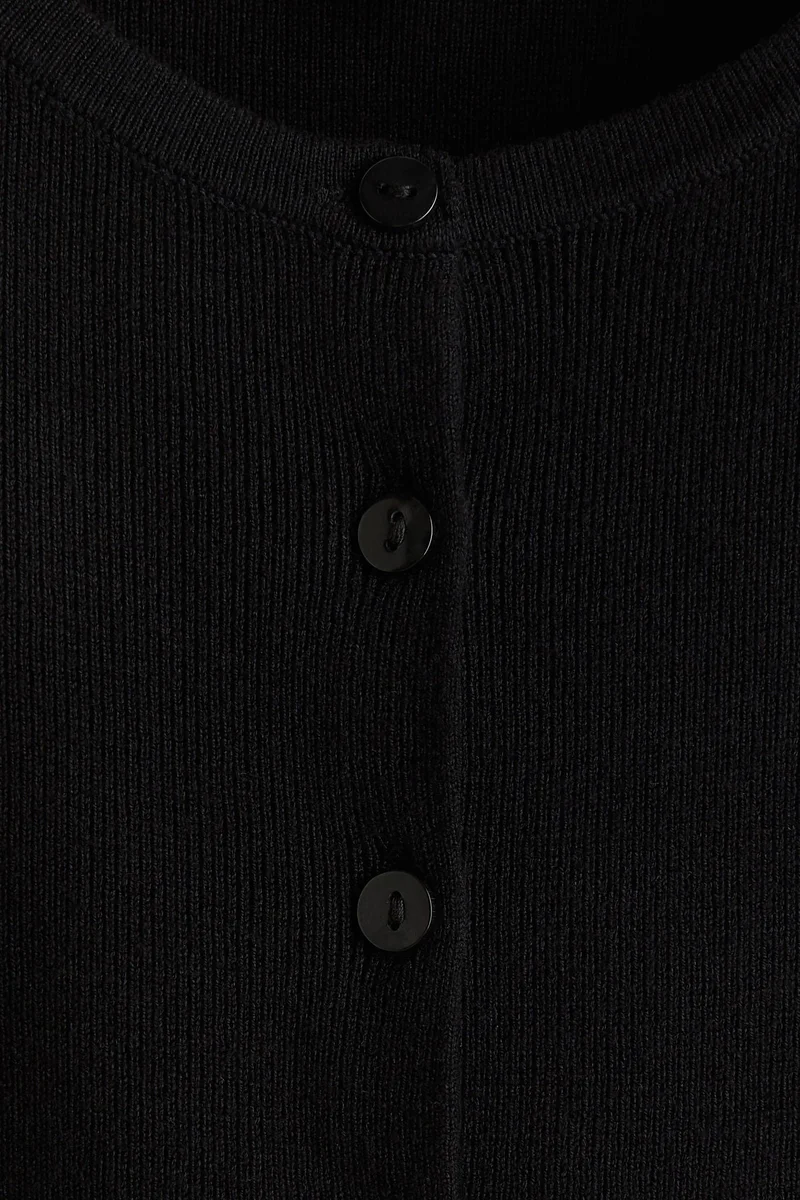 H&M Short-Sleeved Fine-Knit Cardigan