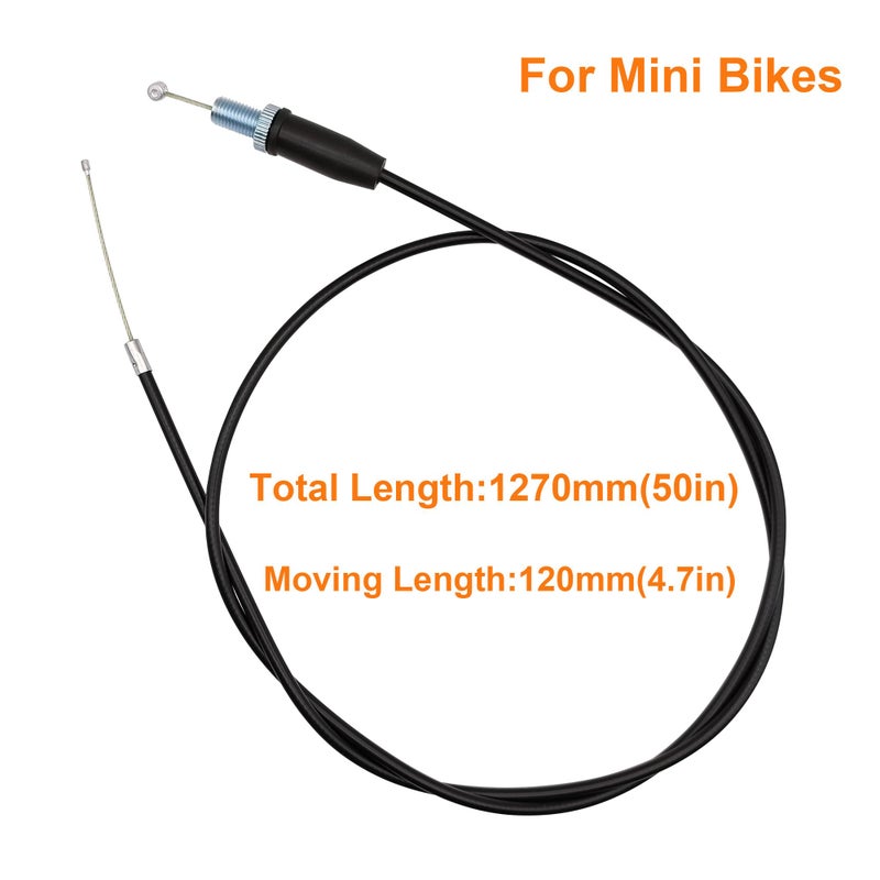 Strongthium 50 Inch Mini Bike Throttle Cable for Coleman CT200U Predator 212 Baja MB165 MB200 196cc 5.5hp 200cc 6.5hp Heat Warrior MOTOVOX MBX10 MBX11 GX160 GX200 Pit Dirt Bike Parts (Adjustable) - Image 2
