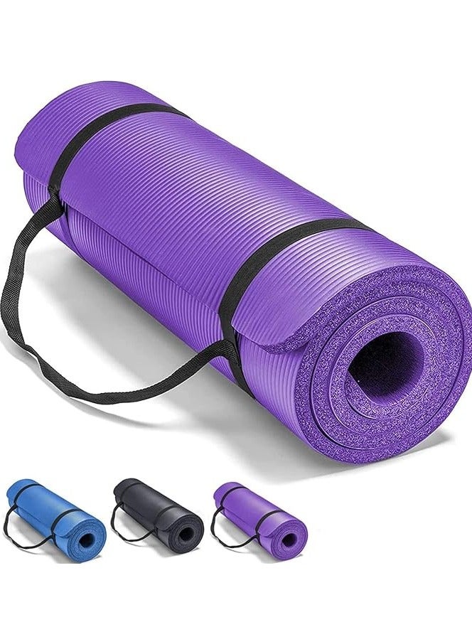 PROMASS Yoga Mat Non Slip, Yoga Mat with Strap Included 10mm Thick Exercise Mat Ideal  - Image 1