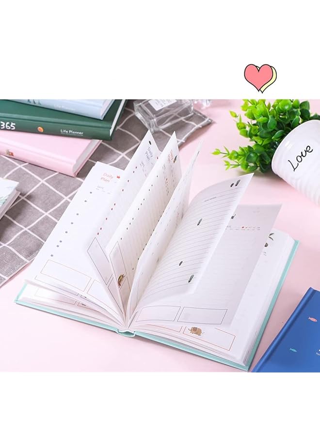 erorex 365 Days Daily Weekly Monthly Planner One Page Per Day A5 Small Personal Pocket Diary Hard Cover Office Notebook Stationery Calendar Schedule Blue  - Image 3