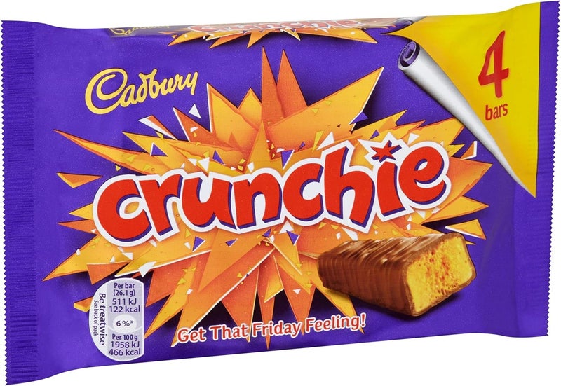 Cadbury Crunchie Chocolate Bars - Pack of 4 (104.4g) with Honeycomb Center - Image 5