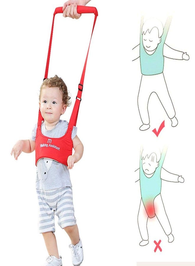SYGA Handheld Baby Walker with Harness, Adjustable Walking Assistant Helper for Infant Child (Age 6 Months to 24 Months),Stand Up and Learn Walking, Red - Image 4