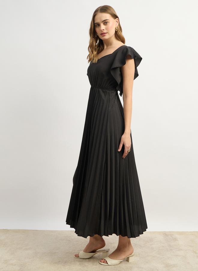 Styli Pleated Ruffle Sleeve Dress  - Image 3