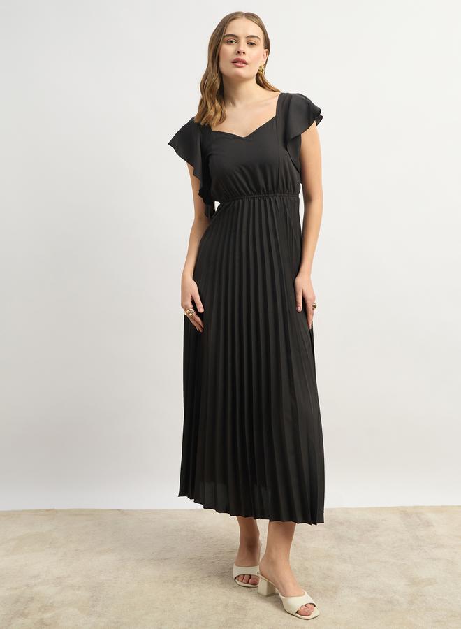 Styli Pleated Ruffle Sleeve Dress  - Image 2