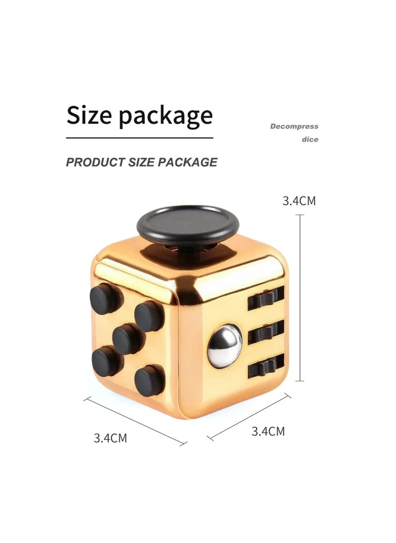 Mr. Penda - Fidget Cube Toy 3.3cm, Infinity Cube Toy (Gold) - Image 1