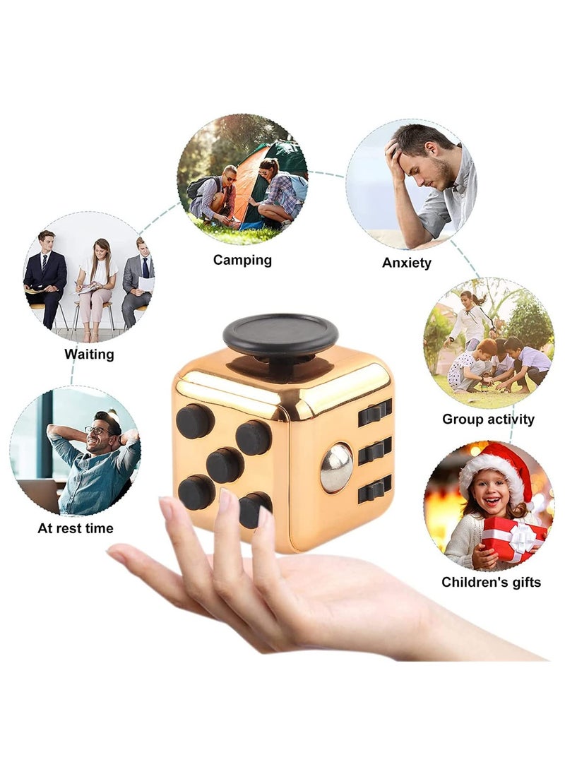 Mr. Penda - Fidget Cube Toy 3.3cm, Infinity Cube Toy (Gold) - Image 1