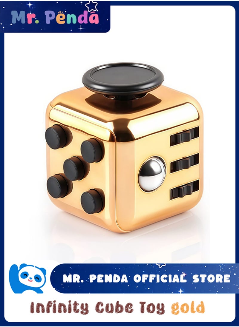 Mr. Penda - Fidget Cube Toy 3.3cm, Infinity Cube Toy (Gold) - Image 1
