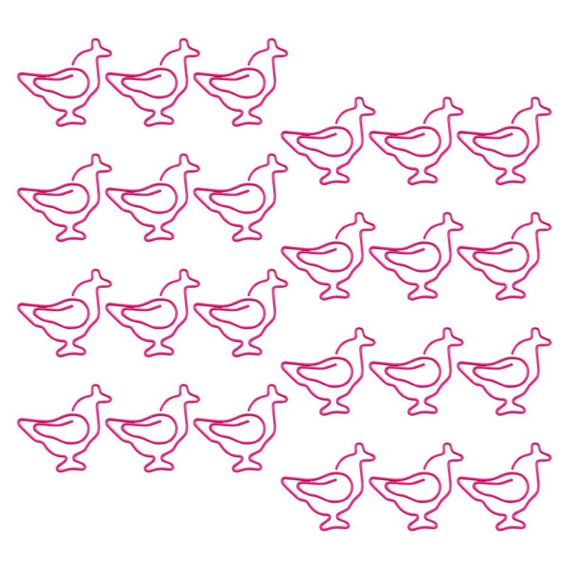 50 Pieces Chicken Shaped Metal Paper Clips Cute Animal Bookmarks for Office School Document Organizing - Image 2