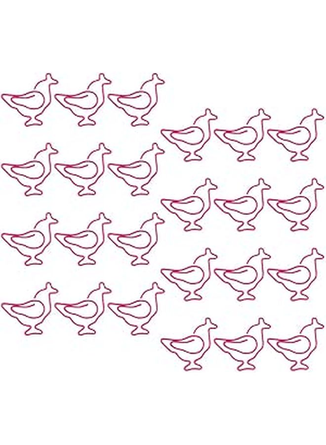 50 Pieces Chicken Shaped Metal Paper Clips Cute Animal Bookmarks for Office School Document Organizing - Image 1