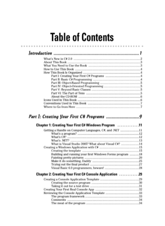 C# 2005 For Dummies by Stephen Randy Davis and Chuck Sphar is a comprehensive and updated guide for beginners to the C# programming language. - Image 5