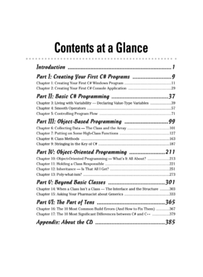 C# 2005 For Dummies by Stephen Randy Davis and Chuck Sphar is a comprehensive and updated guide for beginners to the C# programming language. - Image 3